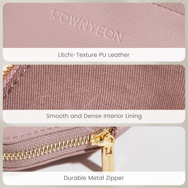 ROWNYEON BEGINMAGIC Small Makeup Bag for Purse  Mini Portable Cosmetic Bags for Women  PU Leather Coin Purse Lipstick Cosmetic Accessories Organizer  Travel Makeup Pouch Zipper Pouch for Men Women - Image 3